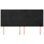 Cabecero con orejas de terciopelo negro 163x16x118/128 cm de , Cabeceros y pies de cama - Ref: Foro24-3119776, Precio: 122,26...