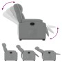 Sillón reclinable elevable de tela gris claro en Sillones | Comprar online en Foru.es