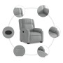 Sillón reclinable elevable de tela gris claro en Sillones | Comprar online en Foru.es