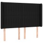 Cabecero con orejas de tela negro 147x16x118/128 cm de , Cabeceros y pies de cama - Ref: Foro24-3119818, Precio: 115,00 €, De...