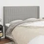 Headboard with light gray fabric ears 163x16x118/128 cm by , Headboards and footboards - Ref: Foro24-3119824, Price: 113,57 €...