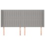 Cabecero con orejas de tela gris claro 163x16x118/128 cm de , Cabeceros y pies de cama - Ref: Foro24-3119824, Precio: 119,12 ...