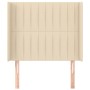 Cabecero con orejas de tela color crema 103x16x118/128 cm de , Cabeceros y pies de cama - Ref: Foro24-3119813, Precio: 83,47 ...