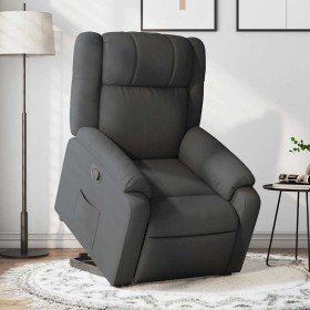 Sillón reclinable elevable de tela gris oscuro en Sillones | Comprar online en Foru.es