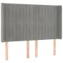 Kopfteil mit hellgrauen Samtohren 147x16x118/128 cm von , Kopf- und Fußteile - Ref: Foro24-3119866, Preis: 122,66 €, Rabatt: %