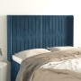 Cabecero con orejas de terciopelo azul oscuro 147x16x118/128 cm de , Cabeceros y pies de cama - Ref: Foro24-3119870, Precio: ...