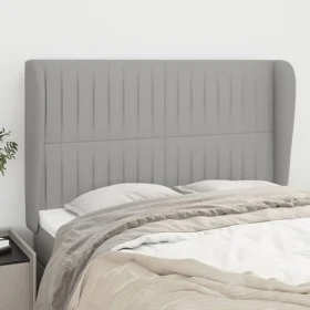 Kopfteil mit hellgrauen Stoffohren 147x23x118/128 cm von , Kopf- und Fußteile - Ref: Foro24-3118192, Preis: 128,01 €, Rabatt: %