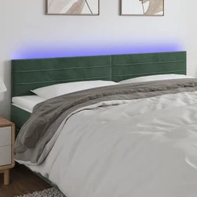 Dunkelgraues Samtkopfteil mit LED 160x5x78/88 cm von , Kopf- und Fußteile - Ref: Foro24-3121809, Preis: 67,19 €, Rabatt: %