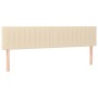 Cabecero con LED de tela color crema 200x5x78/88 cm de , Cabeceros y pies de cama - Ref: Foro24-3121877, Precio: 79,63 €, Des...