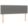 Cabecero con LED de tela gris oscuro 144x5x78/88 cm de , Cabeceros y pies de cama - Ref: Foro24-3121849, Precio: 67,32 €, Des...