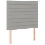 Headboard with LED lights light gray fabric 80x5x118/128 cm by , Headboards and footboards - Ref: Foro24-3122538, Price: 70,3...