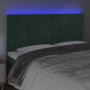 Cabecero con luces LED terciopelo verde oscuro 160x5x118/128 cm de , Cabeceros y pies de cama - Ref: Foro24-3122621, Precio: ...