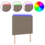 Cabecero con luces LED tela gris taupe 100x5x118/128 cm de , Cabeceros y pies de cama - Ref: Foro24-3122656, Precio: 62,01 €,...