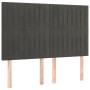 Cabecero con luces LED terciopelo gris oscuro 144x5x118/128 cm de , Cabeceros y pies de cama - Ref: Foro24-3122711, Precio: 1...