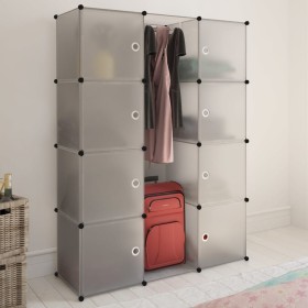 vidaXl Armario modular con 9 compartimentos blanco 37x115x150 cm de vidaXL, Armarios roperos - Ref: Foro24-240498, Precio: 61...