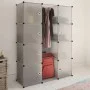 vidaXl Armario modular con 9 compartimentos blanco 37x115x150 cm de vidaXL, Armarios roperos - Ref: Foro24-240498, Precio: 56...