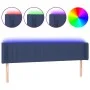 Cabecero con LED de tela azul 203x16x78/88 cm de , Cabeceros y pies de cama - Ref: Foro24-3123502, Precio: 75,01 €, Descuento: %