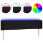 Kopfteil aus schwarzem Stoff mit LED 203x16x78/88 cm von , Kopf- und Fußteile - Ref: Foro24-3123498, Preis: 68,43 €, Rabatt: %