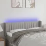 Light gray fabric headboard with LED 147x16x78/88 cm by , Headboards and footboards - Ref: Foro24-3123472, Price: 76,50 €, Di...