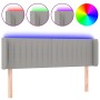 Cabecero con LED de tela gris claro 147x16x78/88 cm de , Cabeceros y pies de cama - Ref: Foro24-3123472, Precio: 78,26 €, Des...