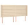 Cabecero con LED de tela color crema 163x16x118/128 cm de , Cabeceros y pies de cama - Ref: Foro24-3124199, Precio: 141,45 €,...