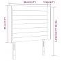 Kopfteil aus cremefarbenem Stoff mit LED 83x16x118/128 cm von , Kopf- und Fußteile - Ref: Foro24-3124167, Preis: 84,02 €, Rab...