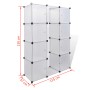 vidaXl Armario modular con 9 compartimentos blanco 37x115x150 cm de vidaXL, Armarios roperos - Ref: Foro24-240498, Precio: 61...