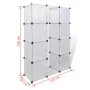 vidaXl Armario modular con 9 compartimentos blanco 37x115x150 cm de vidaXL, Armarios roperos - Ref: Foro24-240498, Precio: 56...