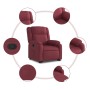 Sillón reclinable elevable tela rojo tinto en Sillones | Comprar online en Foru.es
