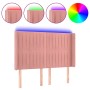 Cabecero con LED de terciopelo rosa 147x16x118/128 cm de , Cabeceros y pies de cama - Ref: Foro24-3124339, Precio: 146,59 €, ...