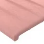 Pink velvet headboard with LED 147x16x118/128 cm by , Headboards and footboards - Ref: Foro24-3124339, Price: 137,96 €, Disco...