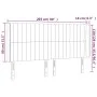 Kopfteil aus cremefarbenem Stoff mit LED 203x16x118/128 cm von , Kopf- und Fußteile - Ref: Foro24-3124313, Preis: 151,64 €, R...