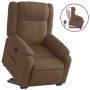 Sillón reclinable elevable de tela marrón en Sillones | Comprar online en Foru.es