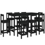 Set de bar 9 piezas madera maciza de pino negro de , muebles para cocinas y comedores - Ref: Foro24-3124726, Precio: 606,51 €...