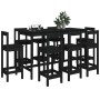 Set de bar 9 piezas madera maciza de pino negro de , muebles para cocinas y comedores - Ref: Foro24-3124726, Precio: 606,51 €...