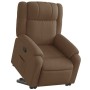 Sillón reclinable elevable de tela marrón en Sillones | Comprar online en Foru.es