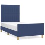 Estructura de cama con cabecero de tela azul 80x200 cm de , Camas y somieres - Ref: Foro24-3125177, Precio: 158,15 €, Descuen...