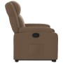 Sillón reclinable elevable de tela marrón en Sillones | Comprar online en Foru.es