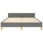Estructura de cama con cabecero de tela gris oscuro 140x190 cm de , Camas y somieres - Ref: Foro24-3125212, Precio: 235,38 €,...