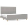 Estructura de cama con cabecero tela gris claro 160x200 cm de , Camas y somieres - Ref: Foro24-3125227, Precio: 216,53 €, Des...