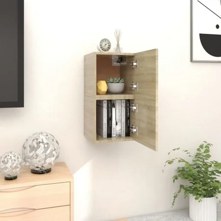 Muebles de salón de pared 2 uds roble Sonoma 30,5x30x30 cm de vidaXL, Muebles TV - Ref: Foro24-804491, Precio: 44,42 €, Descu...