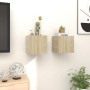 Muebles de salón de pared 2 uds roble Sonoma 30,5x30x30 cm de vidaXL, Muebles TV - Ref: Foro24-804491, Precio: 45,08 €, Descu...