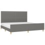 Estructura de cama con cabecero tela gris oscuro 200x200 cm de , Camas y somieres - Ref: Foro24-3125244, Precio: 224,48 €, De...