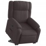 Sillón reclinable elevable tela marrón oscuro en Sillones | Comprar online en Foru.es