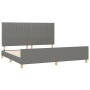 Estructura de cama con cabecero tela gris oscuro 200x200 cm de , Camas y somieres - Ref: Foro24-3125244, Precio: 224,48 €, De...