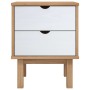 Mesita de noche OTTA madera de pino marrón y blanco 45x39x57 cm de vidaXL, Mesitas de noche - Ref: Foro24-348578, Precio: 64,...