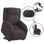 Sillón reclinable elevable tela marrón oscuro en Sillones | Comprar online en Foru.es