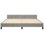Estructura de cama con cabecero terciopelo gris claro 160x200cm de , Camas y somieres - Ref: Foro24-3125824, Precio: 211,69 €...