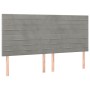 Estructura de cama con cabecero terciopelo gris claro 160x200cm de , Camas y somieres - Ref: Foro24-3125824, Precio: 211,69 €...