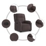 Sillón reclinable elevable tela marrón oscuro en Sillones | Comprar online en Foru.es